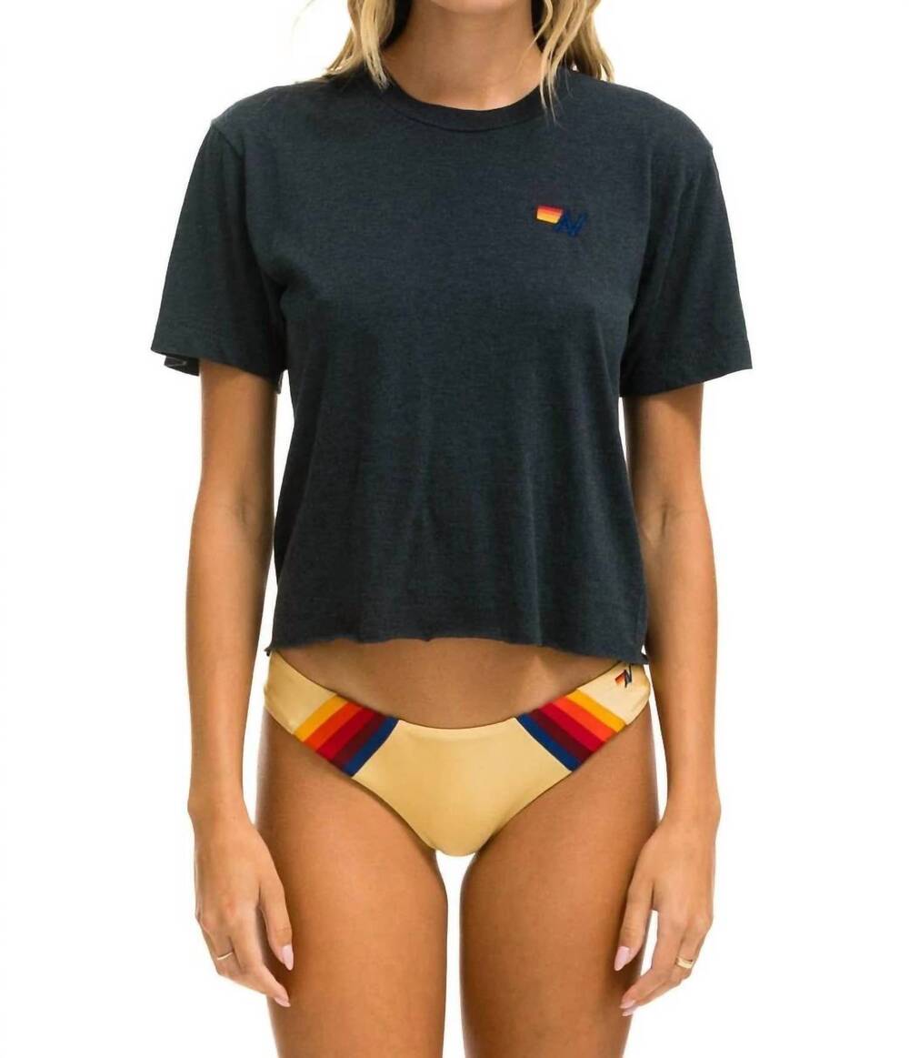 NEW AVIATOR NATION basic boyfriend tee in charcoal